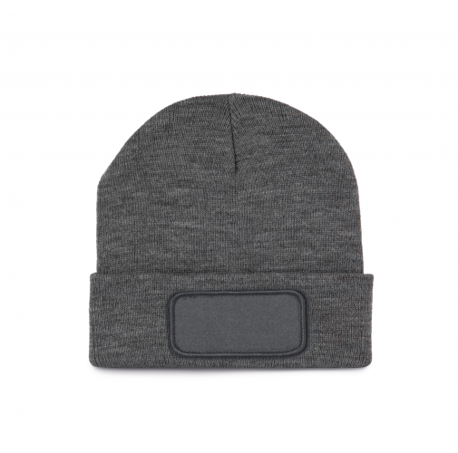 grey heather Gorro reciclado con parche