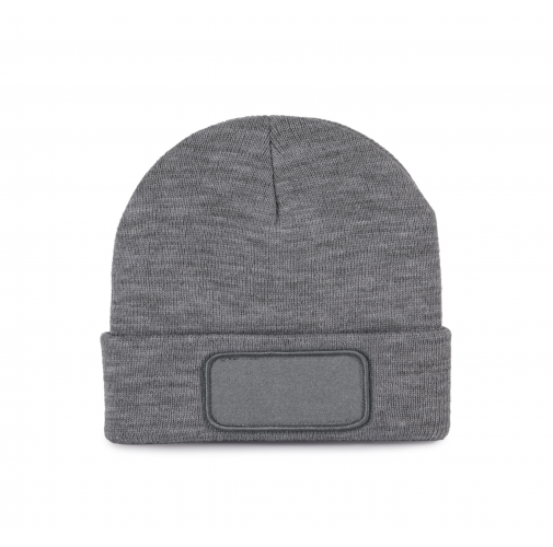 oxford grey Gorro reciclado con parche