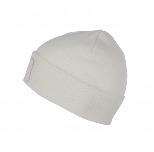 white Gorro reciclado con parche