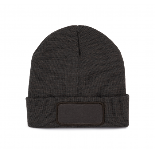 dark grey Gorro reciclado con parche y forro Thinsulate™