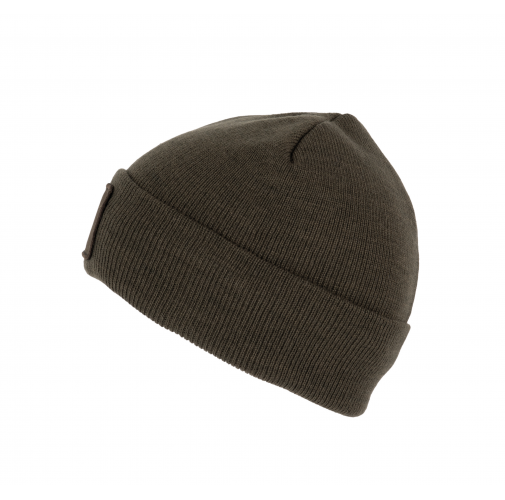 dark khaki Gorro reciclado con parche y forro Thinsulate™
