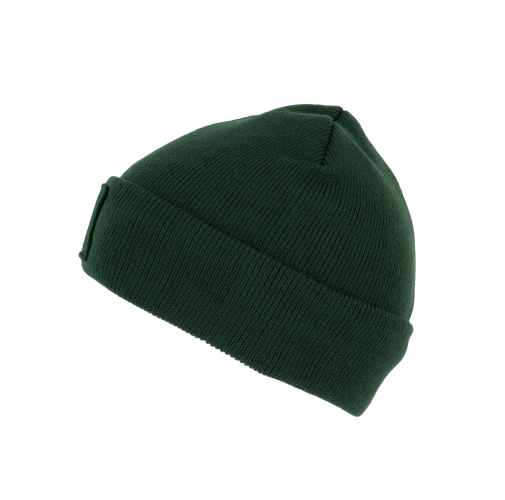 forest green Gorro reciclado con parche y forro Thinsulate™