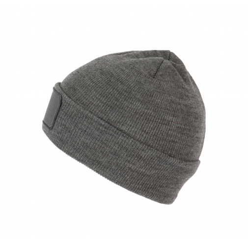 grey heather Gorro reciclado con parche y forro Thinsulate™