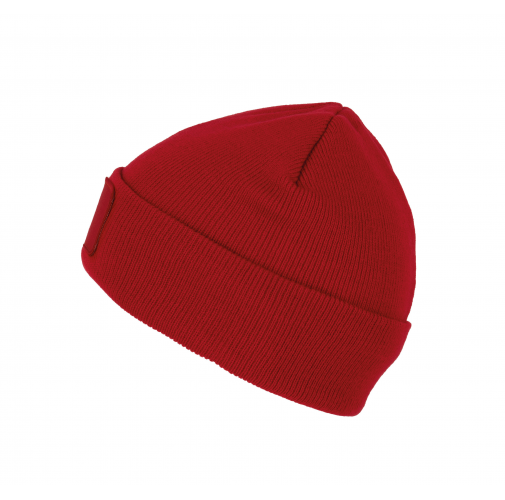 red Gorro reciclado con parche y forro Thinsulate™
