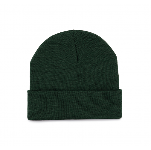 forest green Gorro punto reciclado con dobladillo