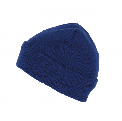 royal blue Gorro punto reciclado con dobladillo