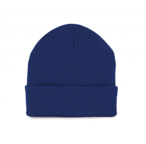 royal blue Gorro punto reciclado con dobladillo