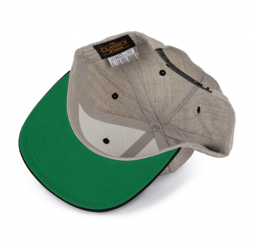 heather grey / black Gorra visera plana - 6 paneles