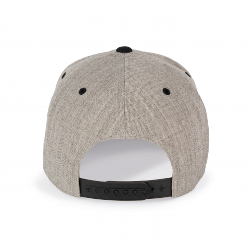 heather grey / black Gorra visera plana - 6 paneles
