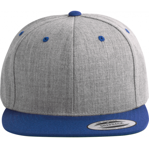 heather grey / royal blue Gorra visera plana - 6 paneles