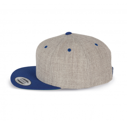 heather grey / royal blue Gorra visera plana - 6 paneles