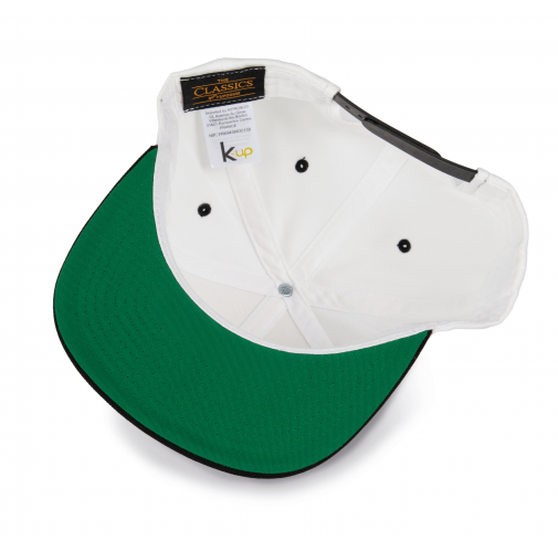 white / black Gorra visera plana - 6 paneles