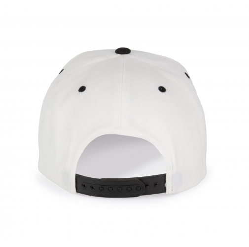 white / black Gorra visera plana - 6 paneles