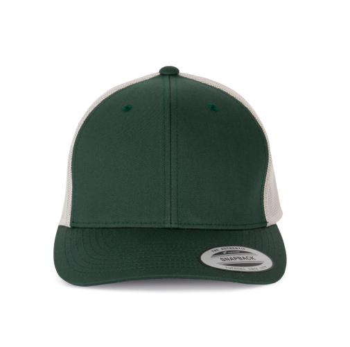 forest green / light grey Gorra Trucker modelo retro - 6 paneles
