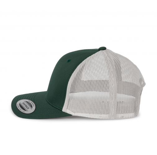 forest green / light grey Gorra Trucker modelo retro - 6 paneles