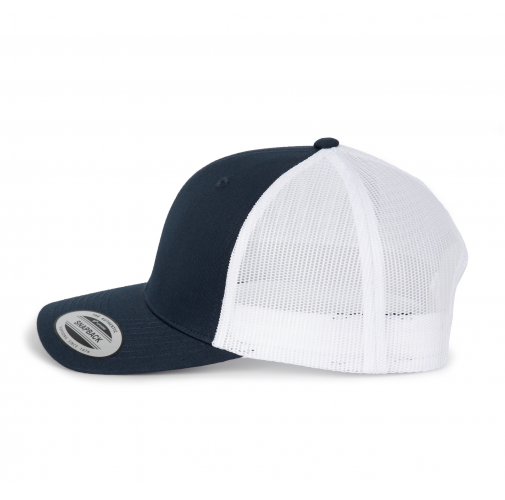 navy / white Gorra Trucker modelo retro - 6 paneles