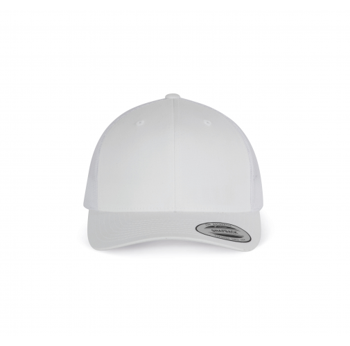 white Gorra Trucker modelo retro - 6 paneles
