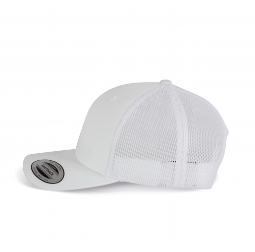 white Gorra Trucker modelo retro - 6 paneles
