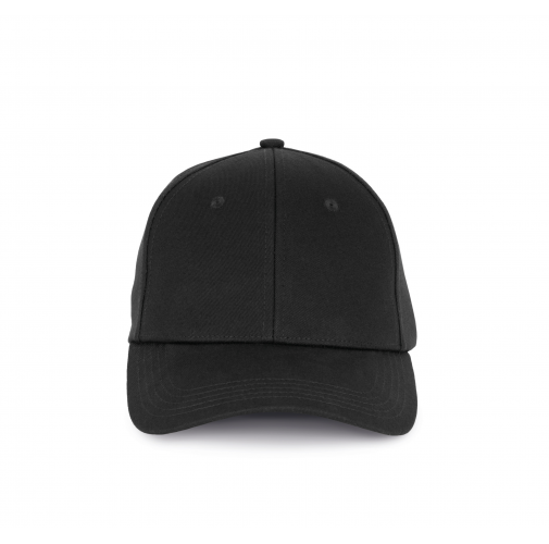 black Gorra de algodón reciclado - 6 paneles