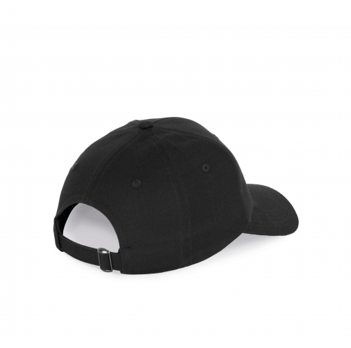 black Gorra de algodón reciclado - 6 paneles