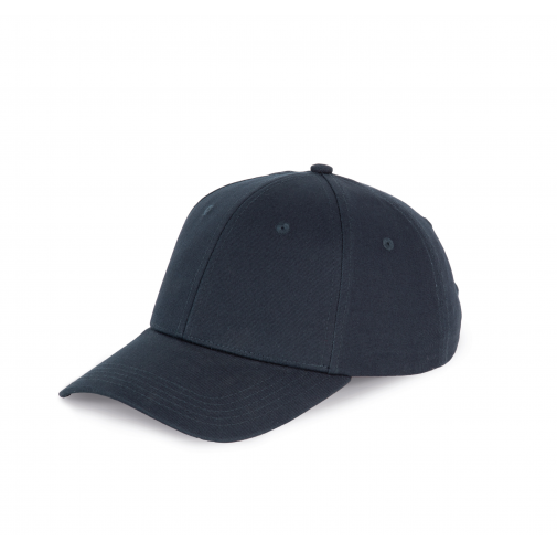 navy Gorra de algodón reciclado - 6 paneles