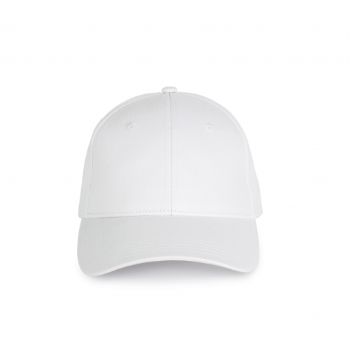 white Gorra de algodón reciclado - 6 paneles