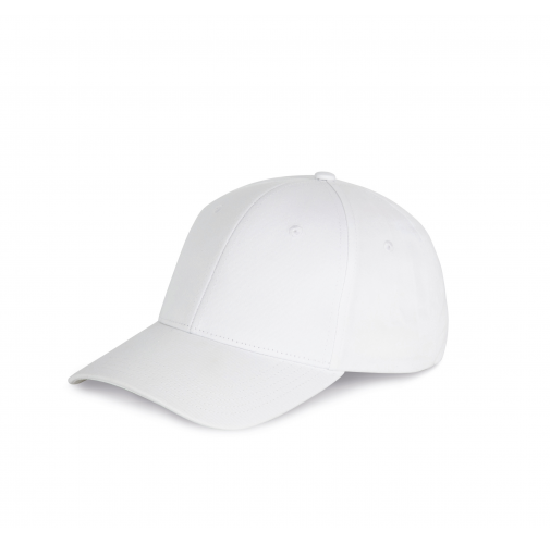 white Gorra de algodón reciclado - 6 paneles