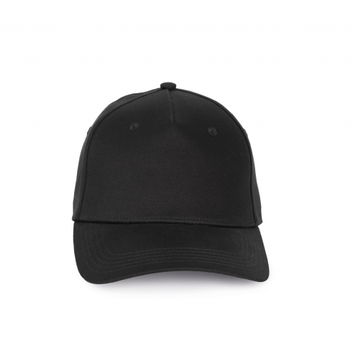 black Gorra de algodón reciclado - 5 paneles