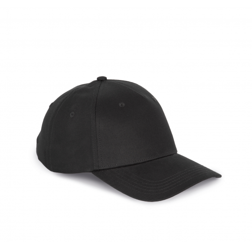 black Gorra de algodón reciclado - 5 paneles