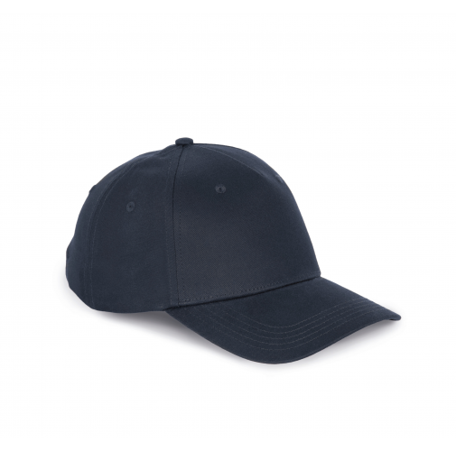 navy Gorra de algodón reciclado - 5 paneles