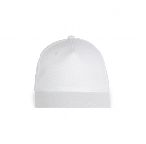 white Gorra de algodón reciclado - 5 paneles