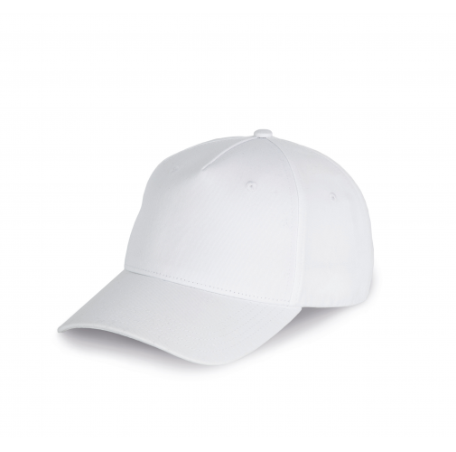 white Gorra de algodón reciclado - 5 paneles