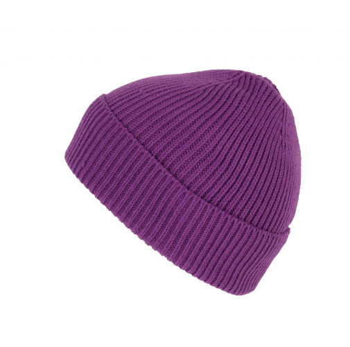 Gorro de canalé con dobladillo