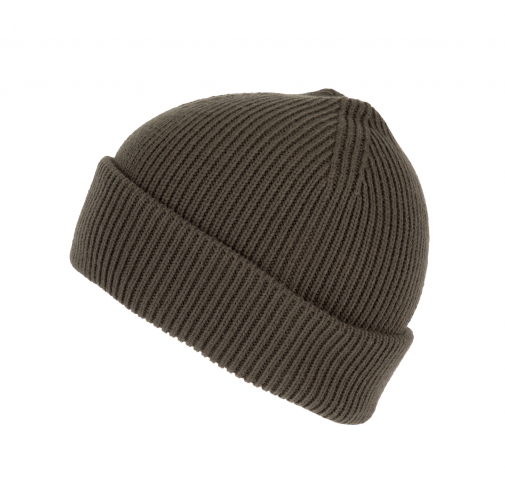 algae green Gorro de punto canalé con doble dobladillo