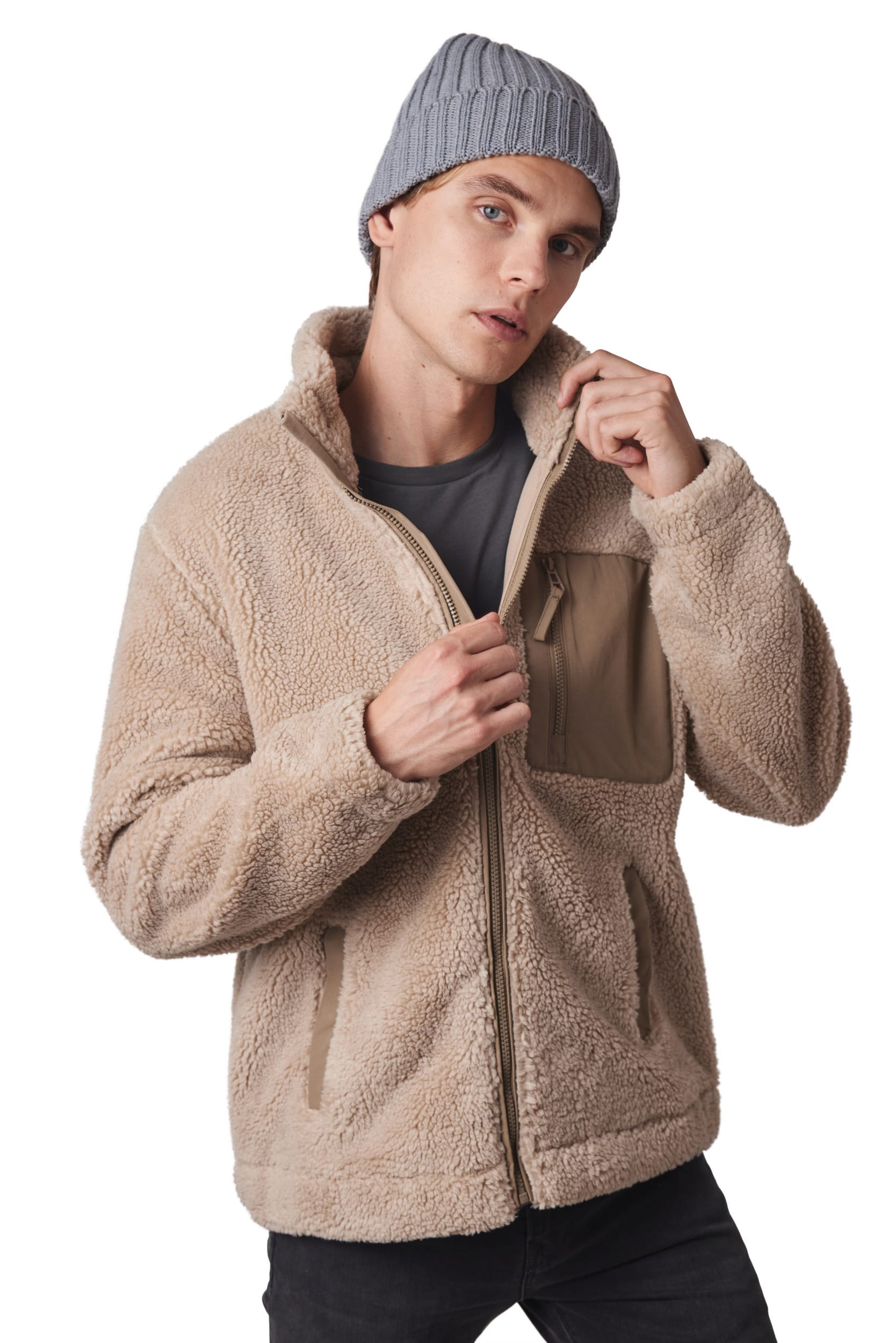 GORRO DE PUNTO CANALÉ 2 X 1 CON DOBLADILLO