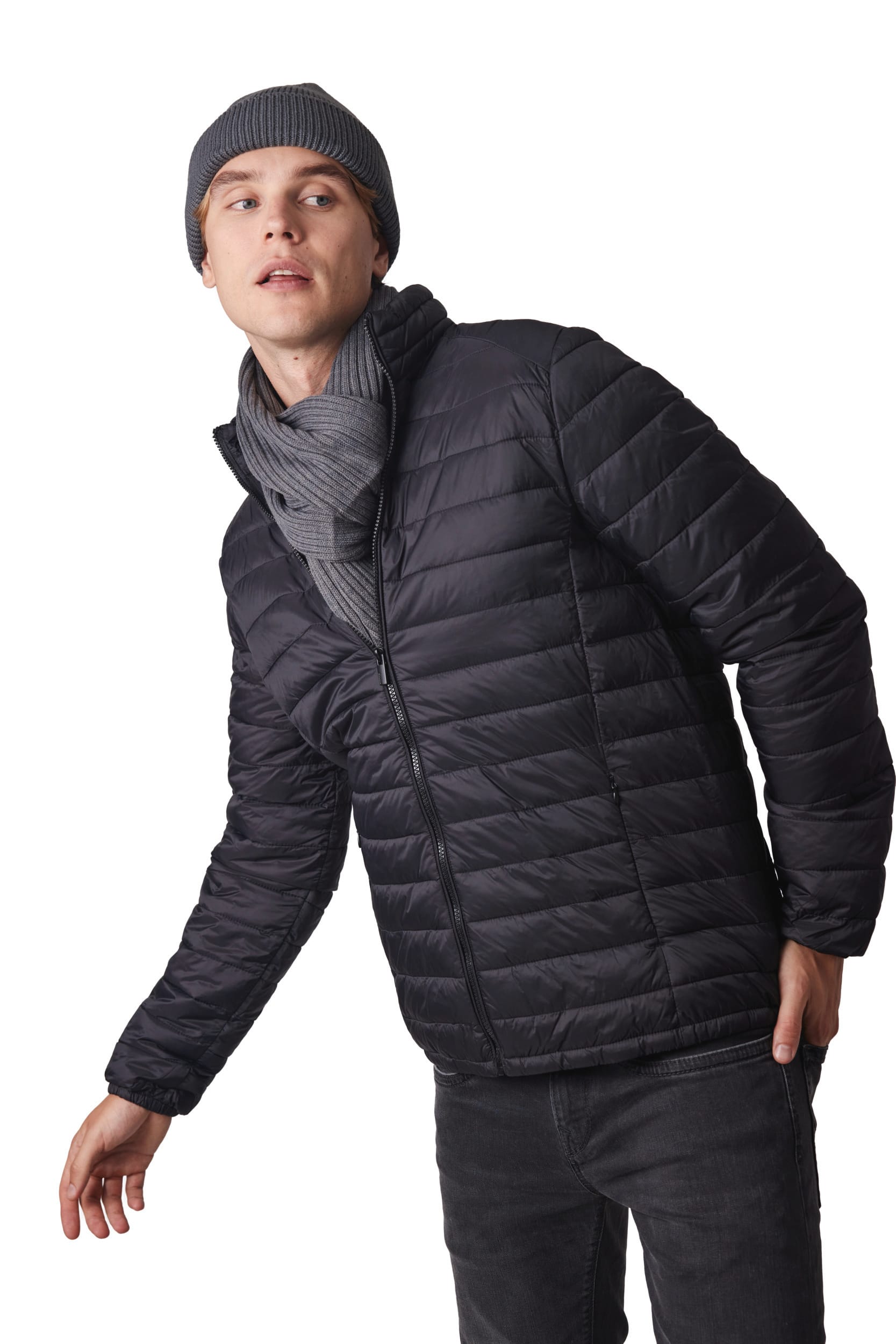 Bufanda de punto canalé