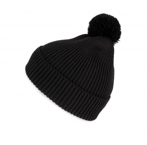 black Gorro con pompón