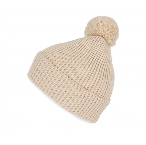 light sand Gorro con pompón