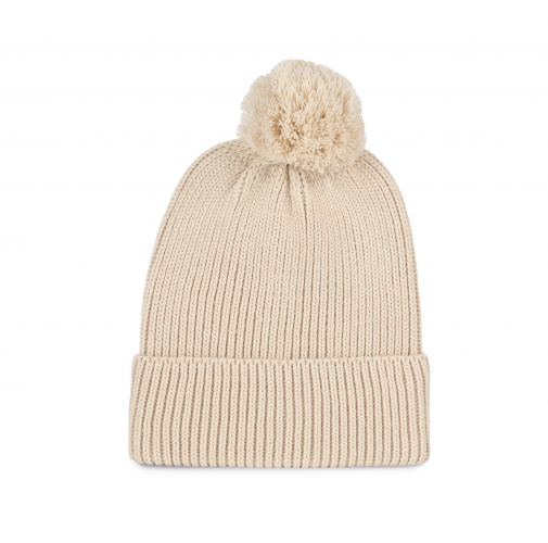 light sand Gorro con pompón