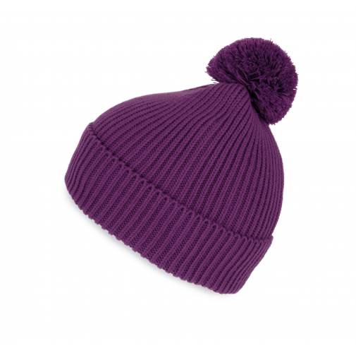 mauve Gorro con pompón