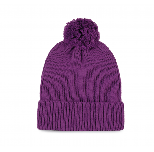 mauve Gorro con pompón