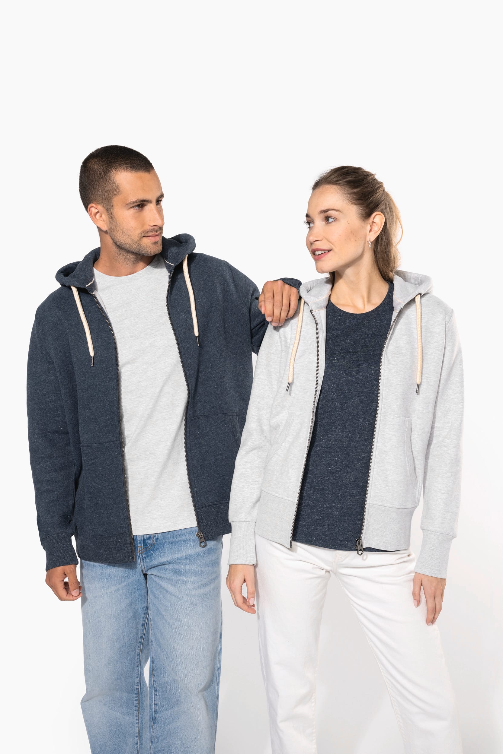 Sudadera vintage - cremallera y capucha hombre