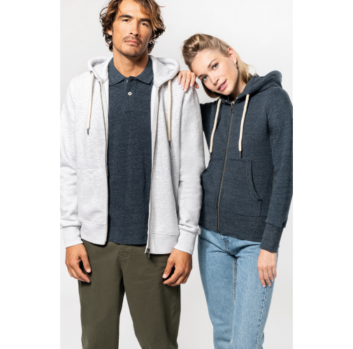 Sudadera vintage - cremallera y capucha hombre