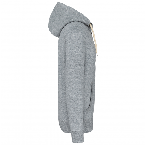slub grey heather Sudadera vintage - cremallera y capucha hombre