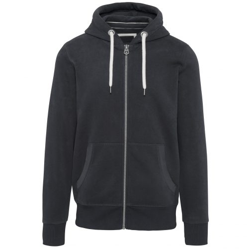 vintage charcoal Sudadera vintage - cremallera y capucha hombre