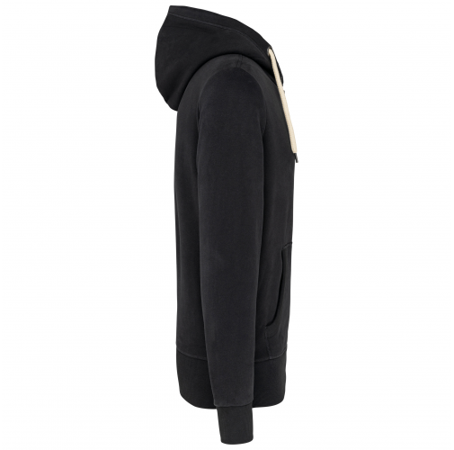 vintage charcoal Sudadera vintage - cremallera y capucha hombre