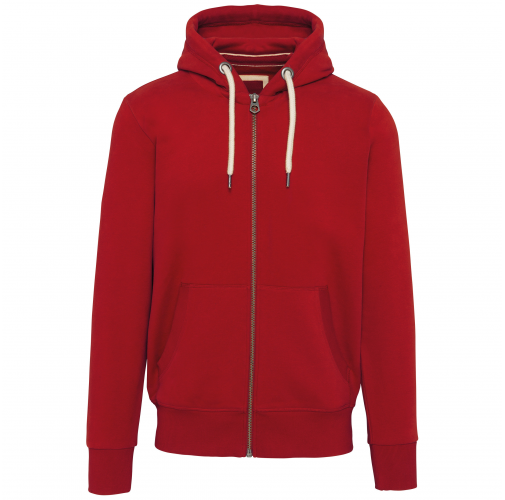 vintage dark red Sudadera vintage - cremallera y capucha hombre