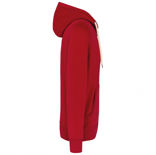 vintage dark red Sudadera vintage - cremallera y capucha hombre