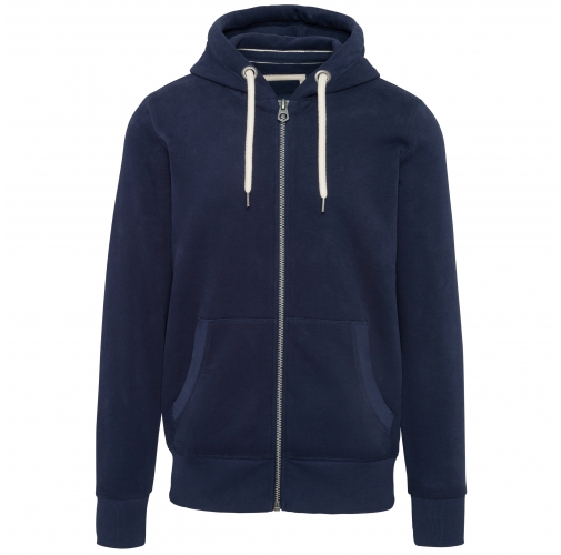vintage navy Sudadera vintage - cremallera y capucha hombre