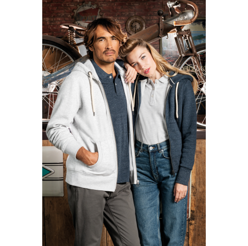 Sudadera vintage - cremallera y capucha hombre